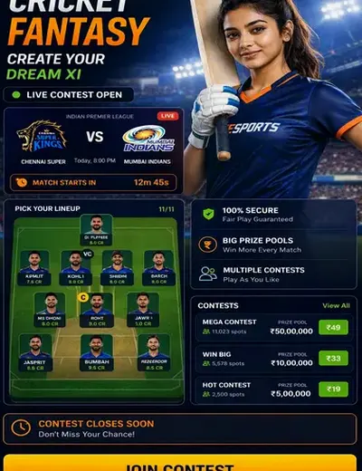 Vipbetnow (vip bet now) fantasy cricket & matchday visual 3